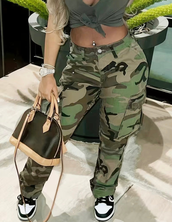 Femme Fatale Camo Chic: Slay in Style with Fly Camo Pants