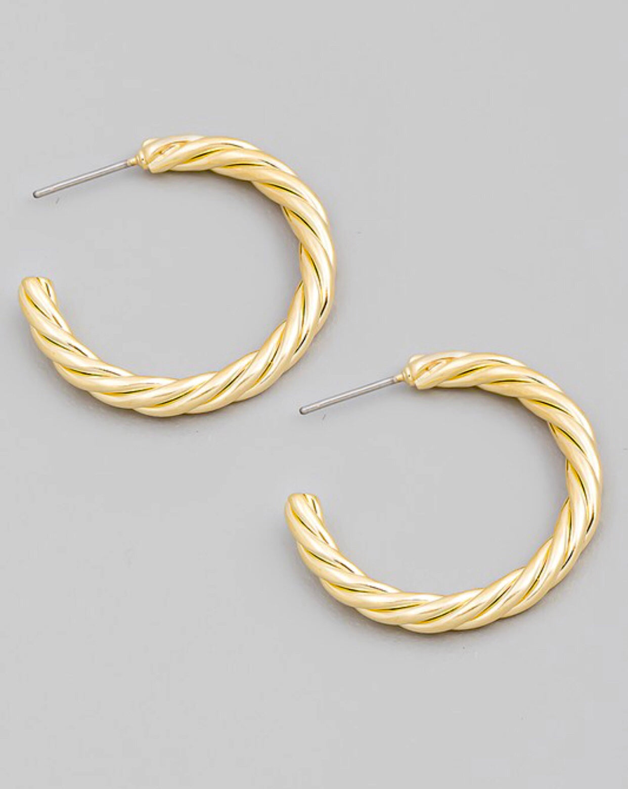 Gold Twist Hoops